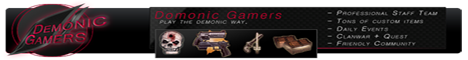 DemonicGamers - Play the Demonic way! Banner