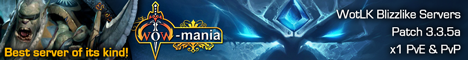 WoW-Mania - WotLK Blizzlike - PvE/PvP Banner